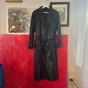 L, 27” Wilson’s 80s Napa Leather 50” Trench W/Zip Out ThinsulatLining, Amazing